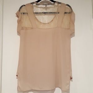RO & DE BEIGE LACE BLOUSE